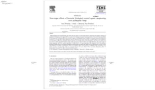 Non-target e¡ects of bacterial biological control agents suppressing root pathogenic fungi