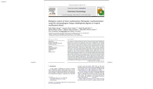 Biological control of horse cyathostomin (Nematoda: Cyathostominae) using the nematophagous fungus Duddingtonia flagrans in tropical southeastern Brazil