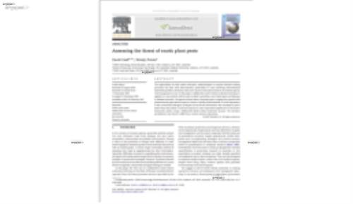 Assessing the threat of exotic plant pests