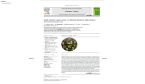 Aphids and their natural enemies are differently affected by habitat features at local and landscape scales