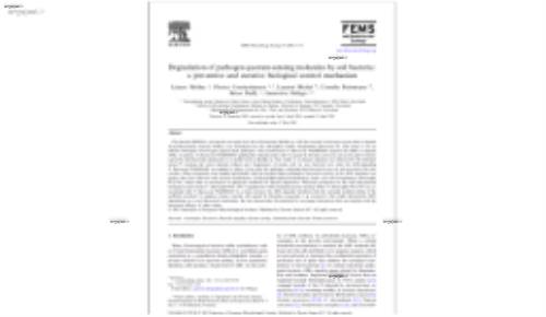 Degradation of pathogen quorum-sensing molecules by soil bacteria: a preventive and curative biological control mechanism