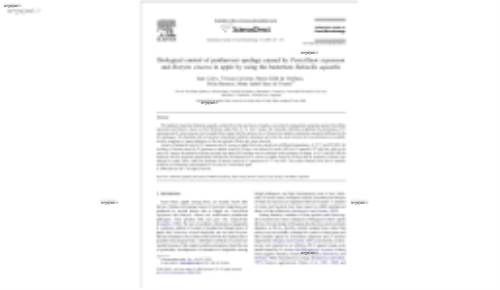 Biological control of postharvest spoilage caused by Penicillium expansum and Botrytis cinerea in apple by using the bacterium Rahnella aquatilis