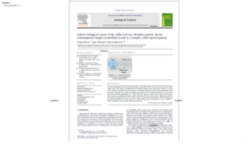 Indirect biological control of the coffee leaf rust, Hemileia vastatrix, by the entomogenous fungus Lecanicillium lecanii in a complex coffee agroecosystem