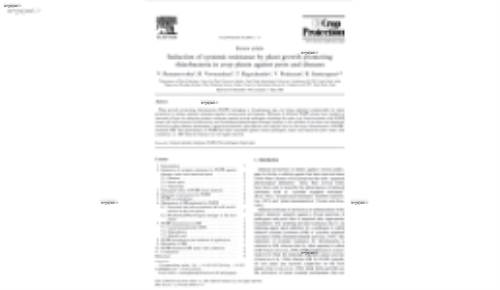 Induction of systemic resistance by plant growth promoting rhizobacteria in crop plants against pests and diseases