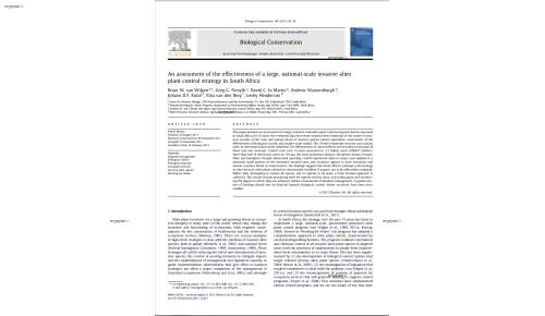 An assessment of the effectiveness of a large, national-scale invasive alien plant control strategy in South Africa