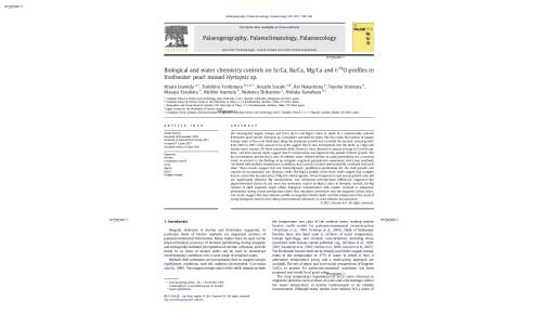 Biological and water chemistry controls on Sr/Ca, Ba/Ca, Mg/Ca and δ18O profiles in freshwater pearl mussel Hyriopsis sp.