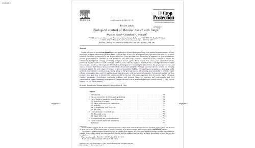 Biological control of Bemisia tabaci with fungi