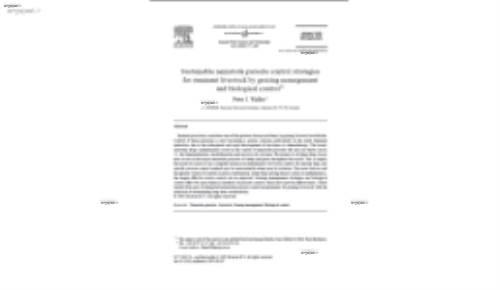 Sustainable nematode parasite control strategies for ruminant livestock by grazing management and biological control