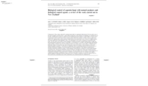 Biological control of sapstain fungi with natural products and biological control agents: a review of the work carried out in New Zealand*