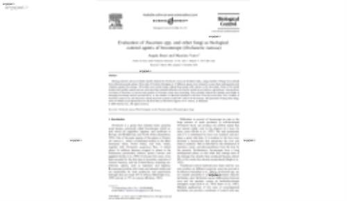 Evaluation of Fusarium spp. and other fungi as biological control agents of broomrape (Orobanche ramosa)