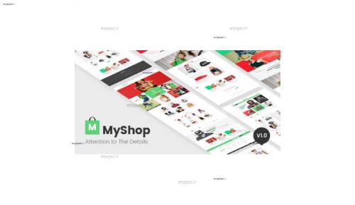 قالب فروشگاهی مای شاپ MyShop به صورت HTML