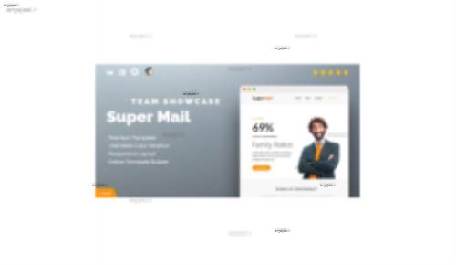 قالب HTML ایمیل و خبرنامه SuperMail Team Showcase همراه با صفحه ساز آنلاین