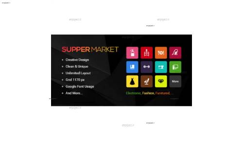 دانلود قالب لایه باز فروشگاه اینترنتی Supermarket