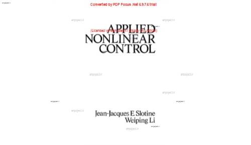 کتاب کنترل غیر خطی slotine