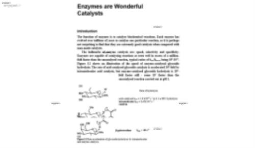 ترجمه مقاله Enzymes are Wonderful Catalysts ، آنزیم ها کاتالیزورهای فوق العاده ای هستند
