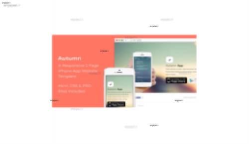 دانلود قالب HTML صفحه دانلود App گوشی موبایل Autumn