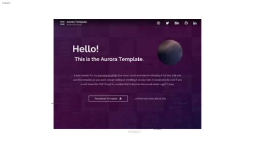 قالب وب سایت Aurora 