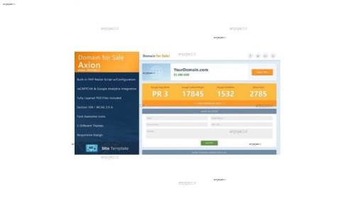 قالب HTML فروش و پیشنهاد قیمت دامنه Axion