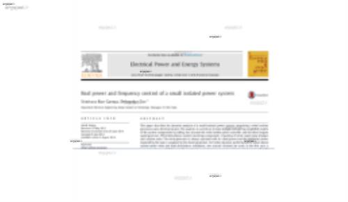 کنترل توان واقعی و فرکانس یک سیستم قدرت با کنترل کننده های pid,pi