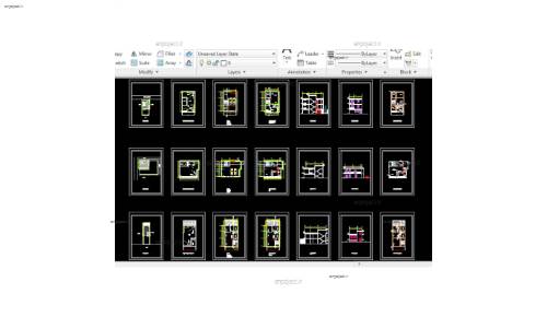 نقشه های معماری ساختمان مسکونی 2 الی 4 طبقه / سری دوم نقشه های معماری ساختمان مسکونی 2 الی 4 طبقه / سری دوم