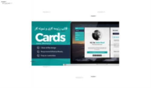 دانلود قالب HTML رزومه کاری و نمونه کار Cards