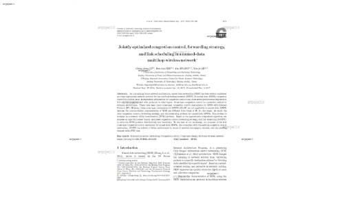 Jointly optimized congestion control, forwarding strategy, and link scheduling in a named-data multihop wireless network