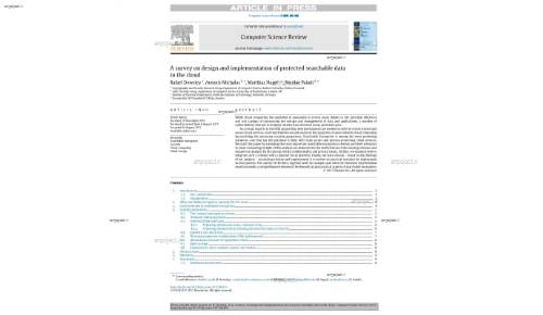 A survey on design and implementation of protected searchable data in the cloud