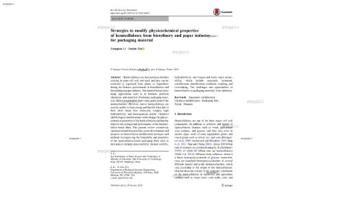 Strategies to modify physicochemical properties of hemicelluloses from biorefinery and paper industry for packaging material