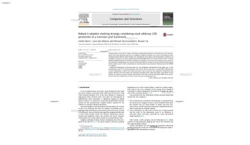 Robust h-adaptive meshing strategy considering exact arbitrary CAD geometries in a Cartesian grid framework