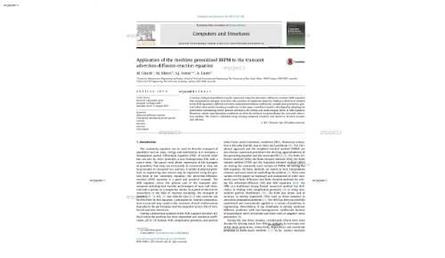Application of the meshless generalised RKPM to the transient advection-diffusion-reaction equation