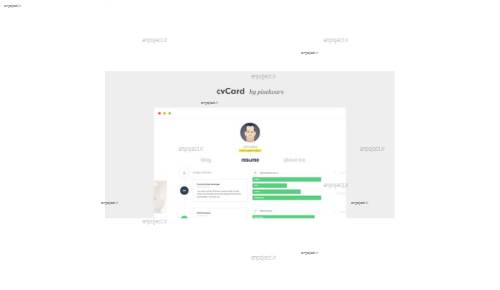 دانلود قالب نمونه کار cvCard برای وردپرس