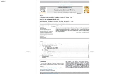 Coordination chemistry and application of mono- and oligopyridine-based macrocycles