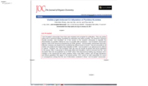 Visible-Light-Induced C2 Alkylation of Pyridine N-oxides