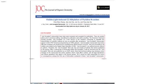 Visible-Light-Induced C2 Alkylation of Pyridine N-oxides