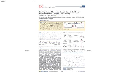 Direct Synthesis of Secondary Benzylic Alcohols Enabled by Photoredox/Ni Dual-Catalyzed Cross-Coupling