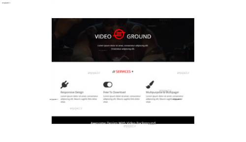 قالب وب سایت Video Background  قالب وب سایت Video Background