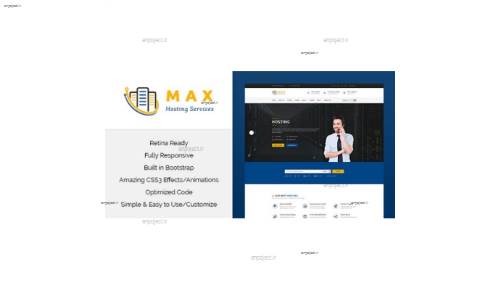 قالب میزبانی هاستینگ Max Hosting به صورت HTML