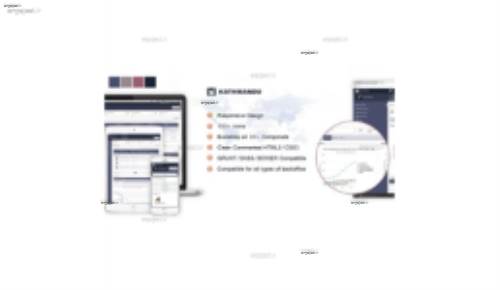 قالب مدیریت وب سایت Kathmandu به صورت HTML